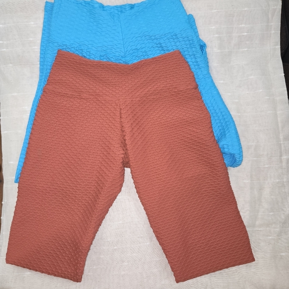 Booty by Brabants Sky Blue Textured Leggings